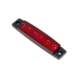  SIDEMARKER 79901 Φώτα Όγκου Οχημάτων LED 1.5W 75lm 120° DC 10-30V Αδιάβροχο IP66 Κόκκινο - 6 x SMD2835 Sanan Chip - Μ9.5 x Π2 x Υ1.1cm - 1 Χρόνο Εγγύηση