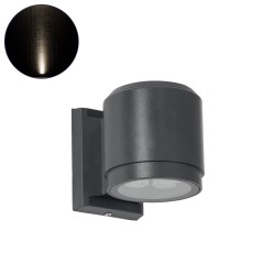 WALLLIGHT-SONA 90482 Μοντέρνο Φωτιστικό Τοίχου - Απλίκα LED 12W 1140lm 5° DC 24V Αδιάβροχο IP67 Φυσικό Λευκό 4500K - CREE COB Chip & TÜV SÜD Driver - Γκρι Ανθρακί Ματ - Μ9.5 x Π13 x Υ11cm - 3 Χρόνια Εγγύηση