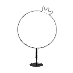 XMAS-CROWN-SMALL Χριστουγεννιάτικο Διακοσμητικό Φωτιστικό LED 15,6W 624lm 360° AC 220-240V Αδιάβροχο IP65 Θερμό Λευκό 2700K - Μαύρο & Διάφανο - M73 x Π25 x Υ106cm - 2 Χρόνια Εγγύηση