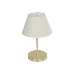 GLOSSY 204-0071 Μοντέρνο Επιτραπέζιο Φωτιστικό Πορτατίφ με Ντουί 1 x E27 AC 220-240V IP20 - Χρυσό & Λευκό - Μ22 x Π22 x Υ34cm