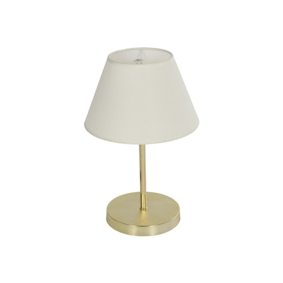 GLOSSY 204-0071 Μοντέρνο Επιτραπέζιο Φωτιστικό Πορτατίφ με Ντουί 1 x E27 AC 220-240V IP20 - Χρυσό & Λευκό - Μ22 x Π22 x Υ34cm