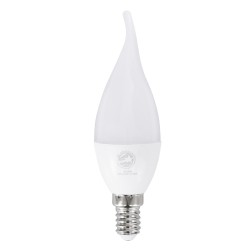 CANDLE 60008 Λάμπα Κεράκι E14 C37T LED 6W 564lm 260° AC 220-240V IP20 Θερμό Λευκό 2700K - Lumileds SMD Chip - Λευκό Γαλακτερό - Μ3.7 x Π3.7 x Υ12.5cm - 3 Χρόνια Εγγύηση