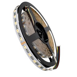 PRISMA 70265 Ταινία LED 20.4W/m 2040lm/m 120° DC 24V IP20 60 x SMD5050 Chip/m Πολύχρωμο RGBW+WW Dimmable - Sanan SMD Chip - Μ500 x Π1 x Υ0.2cm - Ρολό 5 Μέτρων - 5 Χρόνια Εγγύηση