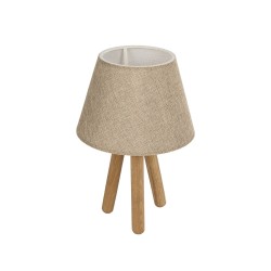 CAP 204-0067 Μοντέρνο Επιτραπέζιο Φωτιστικό Πορτατίφ με Ντουί 1 x E27 AC 220-240V IP20 - Καφέ & Μπεζ - Μ22 x Π22 x Υ33cm