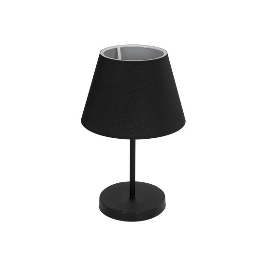 LARA 204-0074 Μοντέρνο Επιτραπέζιο Φωτιστικό Πορτατίφ με Ντουί 1 x E27 AC 220-240V IP20 - Μαύρο - Μ22 x Π22 x Υ35cm