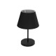 LARA 204-0074 Μοντέρνο Επιτραπέζιο Φωτιστικό Πορτατίφ με Ντουί 1 x E27 AC 220-240V IP20 - Μαύρο - Μ22 x Π22 x Υ35cm