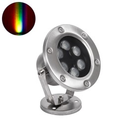 UNDERWATER-DINA 90677 Υποβρύχιος Προβολέας Σποτ για Σιντριβάνια/Πισίνες LED 9W 945lm 30° DC 24V Αδιάβροχο IP68 RGBW DMX512 Dimmable - Ανοξείδωτο Ατσάλι 304 - Μ12 x Π12 x Υ14cm - 3 Χρόνια Εγγύηση