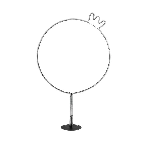 XMAS-CROWN-BIG Χριστουγεννιάτικο Διακοσμητικό Φωτιστικό LED 27.3W 1092lm 360° AC 220-240V Αδιάβροχο IP65 Θερμό Λευκό 2700K  - Μαύρο & Διάφανο - Μ88 x Π25 x Υ136cm - 2 Χρόνια Εγγύηση