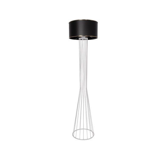 NOVA 201-0038 Μοντέρνο Επιδαπέδιο Φωτιστικό 1 x E27 IP20 Λευκό Μεταλλό με Μαύρο Ύφασμα - Μ36 x Π36 x Υ148cm NOVA 201-0038 Μοντέρνο Επιδαπέδιο Φωτιστικό 1 x E27 IP20 Λευκό Μεταλλό με Μαύρο Ύφασμα - Μ36 x Π36 x Υ148cm