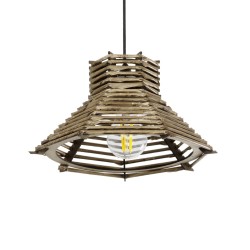 JUTTI 205-0042 Boho Κρεμαστό Φωτιστικό Οροφής με Ντουί 1 x E27 AC 220-240V IP20 - Μπεζ - M26 x Π26 x Υ15cm