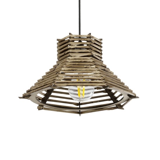 JUTTI 205-0042 Boho Κρεμαστό Φωτιστικό Οροφής με Ντουί 1 x E27 AC 220-240V IP20 - Μπεζ - M26 x Π26 x Υ15cm