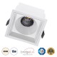 PLUTO-B 60278 Χωνευτό LED Spot Downlight TrimLess Μ10.4xΠ10.4cm 15W 1950lm 38° AC 220-240V IP20 Μ10.4 x Π10.4 x Υ6.5cm - Τετράγωνο - Λευκό & Anti-Glare HoneyComb - Φυσικό Λευκό 4500K - Bridgelux COB - 5 Years Warranty