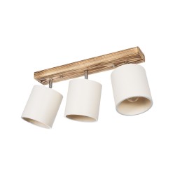 CUP 203-0055 Vintage Φωτιστικό Οροφής με Ντουί 3 x E27 AC 220-240V IP20 - Λευκό & Μπεζ - Μ60 x Π14 x Υ26cm