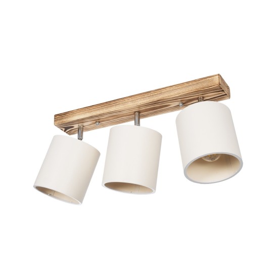 CUP 203-0055 Vintage Φωτιστικό Οροφής με Ντουί 3 x E27 AC 220-240V IP20 - Λευκό & Μπεζ - Μ60 x Π14 x Υ26cm