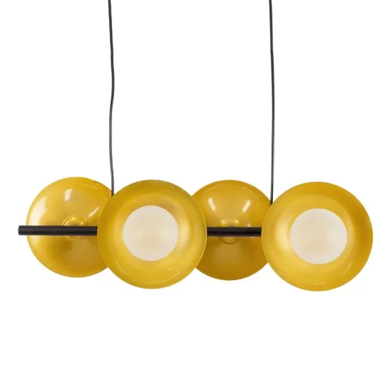 JOLIET 00782 Μοντέρνο Κρεμαστό Φωτιστικό Οροφής με Ντουί 4 x G9 AC 220-240V IP20 - Μαύρο & Χρυσό - Μ65 x Π28 x Υ20cm