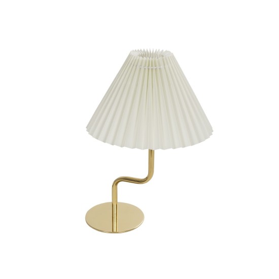 LIVL 204-0169 Μοντέρνο Επιτραπέζιο Φωτιστικό Πορτατίφ με Ντουί 1 x E27 AC 220-240V IP20 - Χρυσό & Μπεζ - Μ22 x Π22 x Υ34cm