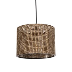 CLAIRIE 203-0132 Μοντέρνο Κρεμαστό Φωτιστικό Οροφής με Ντουί 1 x E27 AC 220-240V IP20 - Καφέ - Μ22 x Π22 x Υ18cm