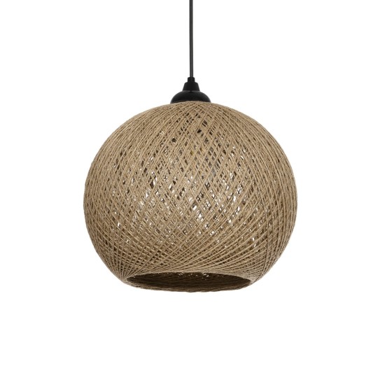 SOLEI 205-0002 Boho Κρεμαστό Φωτιστικό Οροφής με Ντουί 1 x E27 AC 220-240V IP20 - Μπεζ - M30 x Π30 x Υ26cm