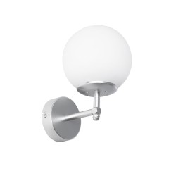 DALPH 203-0031 Vintage Φωτιστικό Τοίχου - Απλίκα με Ντουί 1 x E27 AC 220-240V IP20 - Ασημί & Λευκό - M18 x Π15 x Υ23cm