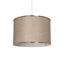 ELECTRA 203-0112 Μοντέρνο Κρεμαστό Φωτιστικό Οροφής με Ντουί 1 x E27 AC 220-240V IP20 - Mπεζ & Χρυσό - Μ30 x Π30 x Υ23cm