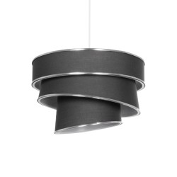 SIERA 203-0167 Μοντέρνο Κρεμαστό Φωτιστικό Οροφής με Ντουί 1 x E27 AC 220-240V IP20 - Γκρι & Ασημί - Μ38 x Π38 x Υ26cm