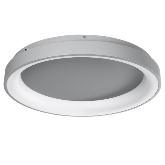 SALEM 61238 Μοντέρνο Φωτιστικό Οροφής LED 105W 12075lm 120° AC 220-240V IP20 Ρυθμιζόμενο Λευκό CCT με Χειριστήριο από 2700K έως 6000K Dimmable - Lumileds SMD Chip - Γκρι - Μ60 x Π60 x Υ9.5cm - 3 Χρόνια Εγγύηση