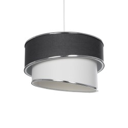 SONIA 203-0123 Μοντέρνο Κρεμαστό Φωτιστικό Οροφής με Ντουί 1 x E27 AC 220-240V IP20 - Γκρι & Λευκό - Μ30 x Π30 x Υ24cm