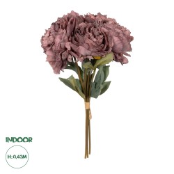 Artificial Garden DARK PINK PEONY FLOWER BOUQUET 21085 Τεχνητό Διακοσμητικό Μπουκέτο Σκούρο Ροζ Παιώνιας Y43cm