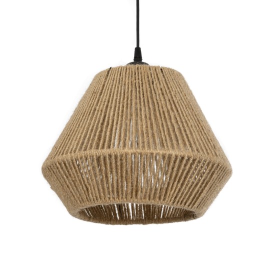 GLARO 201-0112 Vintage Κρεμαστό Φωτιστικό Οροφής με Ντουί 1 x E27 AC 220-240V IP20 - Μπεζ & Μαύρο - Μ32 x Π32 x Υ30cm