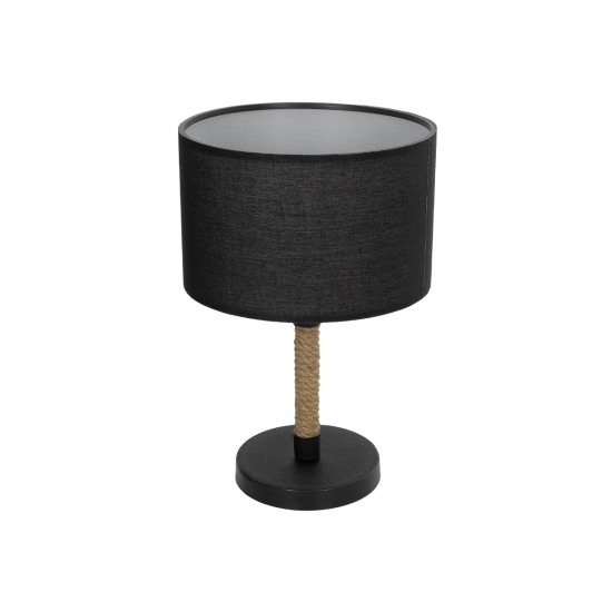 STRING 204-0072 Μοντέρνο Επιτραπέζιο Φωτιστικό Πορτατίφ με Ντουί 1 x E27 AC 220-240V IP20 - Μαύρο & Μπεζ - Μ24 x Π24 x Υ37cm