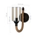 RIFT 203-0002 Vintage Επιτοίχιο Φωτιστικό Απλίκα Σχοινί Μονόφωτο 1 x E27 IP20 Μαύρο Μέταλλο με Μπεζ Σχοινί με Φιμέ Γυαλί - Μ22.5 x Π22.5 x Υ28.5cm RIFT 203-0002 Vintage Επιτοίχιο Φωτιστικό Απλίκα Σχοινί Μονόφωτο 1 x E27 IP20 Μαύρο Μέταλλο με Μπεζ Σχοινί με Φιμέ Γυαλί - Μ22.5 x Π22.5 x Υ28.5cm