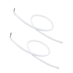 81726 Σετ 2 ΕΛΑΣΤΙΚΑ - FLEXIBLE DRL + FLASH TURN LIGHT LED CREE COB 85cm 16W 2400lm 360° DC 12V Αδιάβροχα IP65 Πορτοκαλί - Ψυχρό Λευκό 6000K - 2 Χρόνια Εγγύηση