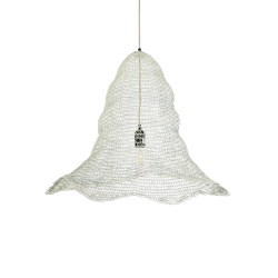 KENTUCKY 01892 Vintage Κρεμαστό Φωτιστικό Οροφής με Ντουί 1 x E27 AC 220-240V IP20 - Λευκό - Μ60 x Π60 x Υ52cm