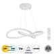 DEXTER 61050 Μοντέρνο Κρεμαστό Φωτιστικό Οροφής LED 72W 8064lm 300° AC 220-240V IP20 Ρυθμιζόμενο Λευκό CCT με Χειριστήριο από 2700K έως 6000K Dimmable - Lumileds SMD Chip - Λευκό Ματ - Μ56 x Π56 x Υ14cm - 3 Χρόνια Εγγύηση