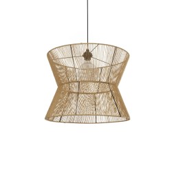 UPCONE 205-0056 Boho Κρεμαστό Φωτιστικό Οροφής με Ντουί 1 x E27 AC 220-240V IP20 - Μπεζ - M50 x Π50 x Υ43cm