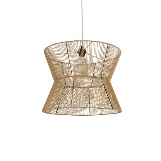 UPCONE 205-0056 Boho Κρεμαστό Φωτιστικό Οροφής με Ντουί 1 x E27 AC 220-240V IP20 - Μπεζ - M50 x Π50 x Υ43cm