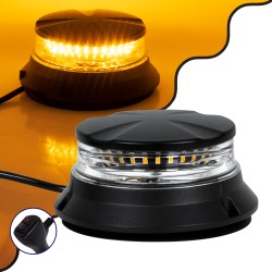 85171 PRO Series Φάρος Σήμανσης Οχήματος Οδικής Βοήθείας για Αυτοκίνητα & Φορτηγά 6 Προγραμμάτων Φωτισμού STROBE LED SMD 3030 48W DC 10-30V Αδιάβροχος IP66 Πορτοκαλί