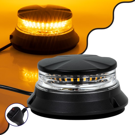 85171 PRO Series Φάρος Σήμανσης Οχήματος Οδικής Βοήθείας για Αυτοκίνητα & Φορτηγά 6 Προγραμμάτων Φωτισμού STROBE LED SMD 3030 48W DC 10-30V Αδιάβροχος IP66 Πορτοκαλί