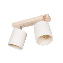 CUP 203-0059 Vintage Φωτιστικό Οροφής με Ντουί 2 x E27 AC 220-240V IP20 - Λευκό & Μπεζ - Μ42 x Π14 x Υ26cm