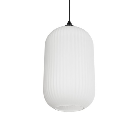 MELONI 206-0019 Μοντέρνο Κρεμαστό Φωτιστικό Οροφής με Ντουί 1 x E27 AC 220-240V IP20 - Λευκό - Μ20 x Π20 x Υ38cm