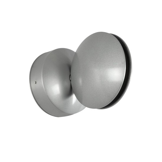 SEPTUM 93067 Μοντέρνο Φωτιστικό Τοίχου - Απλίκα LED 9W 1150lm 1° AC 220-240V IP44 Μπλε - CREE XPE Chip & TÜV SÜD Driver - Γκρι Ανθρακί Ματ - Μ12 x Π11 x Υ17cm - 5 Χρόνια Εγγύηση