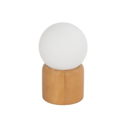 BOARD 204-0144 Μοντέρνο Επιτραπέζιο Φωτιστικό Πορτατίφ με Ντουί 1 x E14 AC 220-240V IP20 - Μπεζ & Λευκό - Μ15 x Π15 x Υ24cm