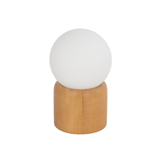 BOARD 204-0144 Μοντέρνο Επιτραπέζιο Φωτιστικό Πορτατίφ με Ντουί 1 x E14 AC 220-240V IP20 - Μπεζ & Λευκό - Μ15 x Π15 x Υ24cm