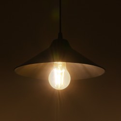 FONTE 203-0080 Μοντέρνο Κρεμαστό Φωτιστικό Οροφής με Ντουί 1 x E27 AC 220-240V IP20 - Μαύρο - Μ25.5 x Π25.5 x Υ10cm