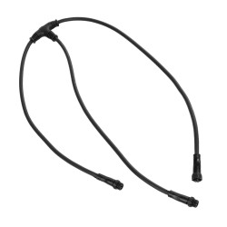 CONNECTOR 60957 5 Pin Καλώδιο/Επέκταση Τ 1 Μέτρου με Είσοδο 1 x Αρσενικό Βύσμα & Έξοδο 2 x Θηλυκά Βύσματα Αδιάβροχο IP68 - Μαύρο - Μ100 x Π52 x Υ2cm