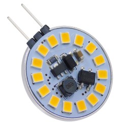 G4SIDE 76106 Λάμπα G4 LED 3W 300lm 120° DC 12-24V IP20 Θερμό Λευκό 2700K Dimmable - Sanan SMD Chip - Side Pin - Μ2.9 x Π2.9 x Υ0.8cm - 2 Χρόνια Εγγύηση