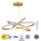 DIAMOND TRIO 61139-DECO Μοντέρνο Κρεμαστό Φωτιστικό Οροφής LED 120W 14723lm 360° AC 220-240V IP20 Ρυθμιζόμενο Λευκό CCT με Χειριστήριο από 2700K έως 6000K Dimmable - Lumileds SMD Chip - Χρυσό Βούρτσας - Μ80 x Π80 x Υ80cm - 3 Χρόνια Εγγύηση