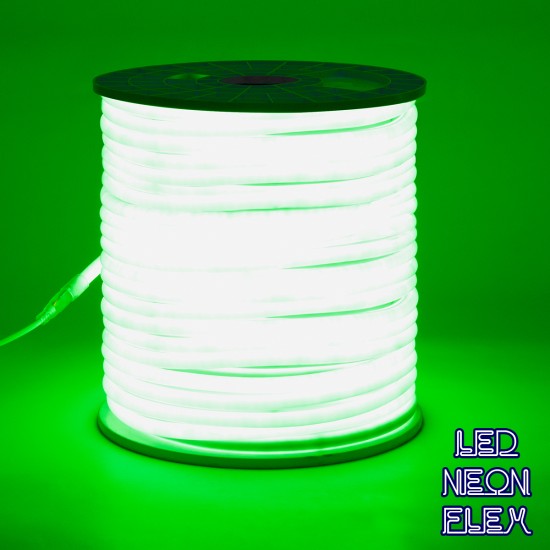 70594 TUBE 360° Degree Neon Flex Epistar LED SMD 2835 1m 12W/m 120LED/m 1212lm/m 360° DC 230V Αδιάβροχη IP68 Πράσινο Dimmable