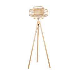 POPPY 01989 Boho Επιδαπέδιο Φωτιστικό με Ντουί 1 x E27 AC 220-240V IP20 - Μπεζ - Μ58 x Π58 x Υ149cm