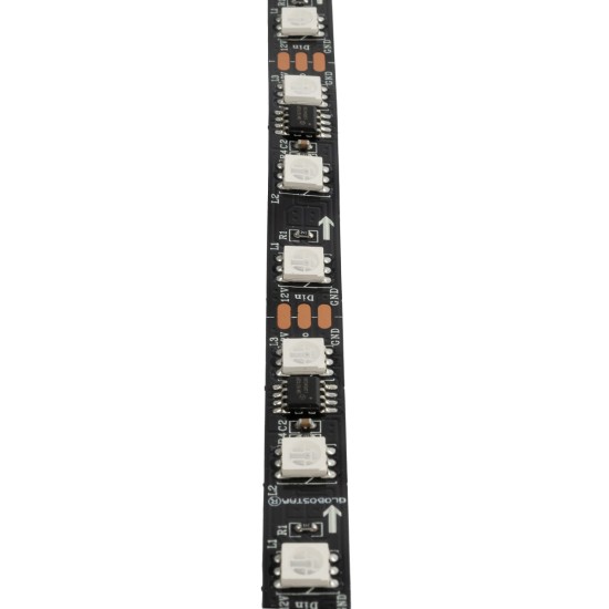 DIGIPRO 90589 Ψηφιακή Pixel Addressable Ταινία LED 14.4W/m 864lm/m 120° DC 12V IP20 60 x SMD5050 Chip/m 20 x Pixel/m Πολύχρωμο RGB Dimmable SPI/TTL Protocol IC WS2811/UCS16703 - Sanan SMD Chip - Μ500 x Π1 x Υ0.2cm - Ρολό 5 Μέτρων - 5 Χρόνια Εγγύηση